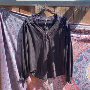 Free People Knit/Lace Top